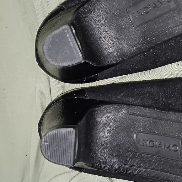 ANDIAMO Belle Black Faux Leather Low Heel Shoes-Comfort Technology-Size 7M - Picture 10 of 11